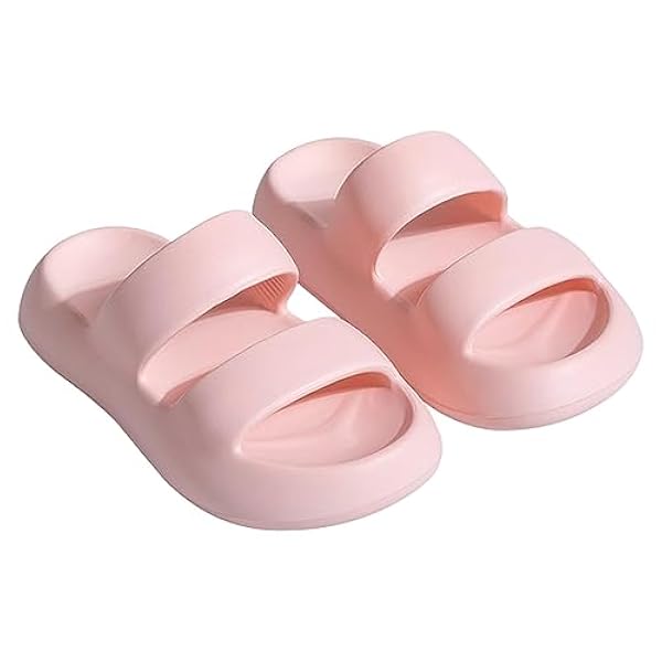 NOGRAX Tofflor sommar kvinnor strandtofflor enfärgade sandaler utomhus inomhus halkfria damtofflor plattformsskor
